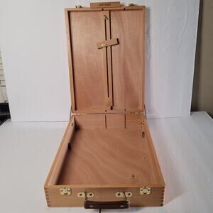 Wooden Tabletop Sketch Box Easel Art Set w/ Storage